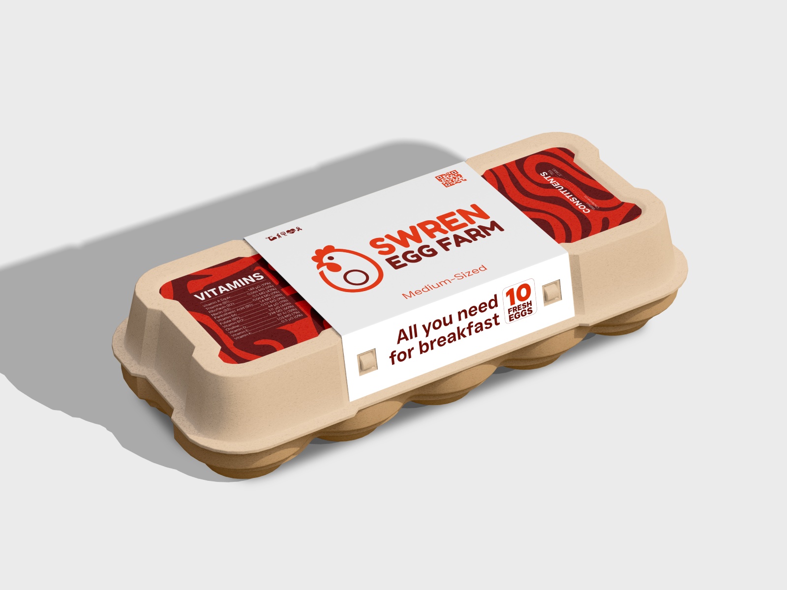 Swren Egg Farm carton packaging