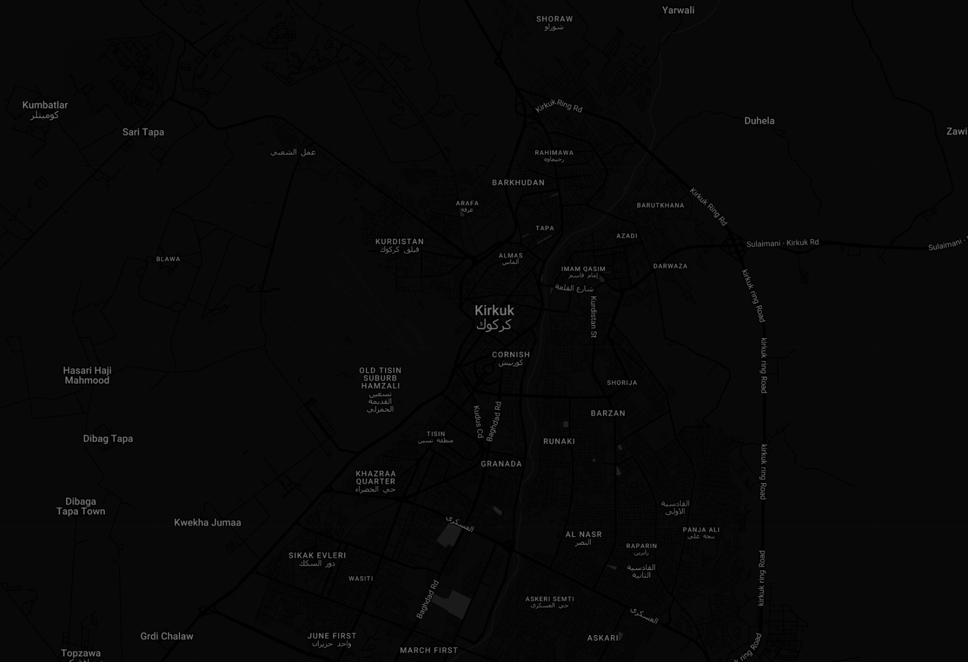 Kirkuk waste management map